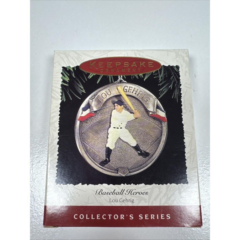 Hallmark Keepsake Ornament MLB New York Yankees Baseball Heroes LOU GEHRIG 1995